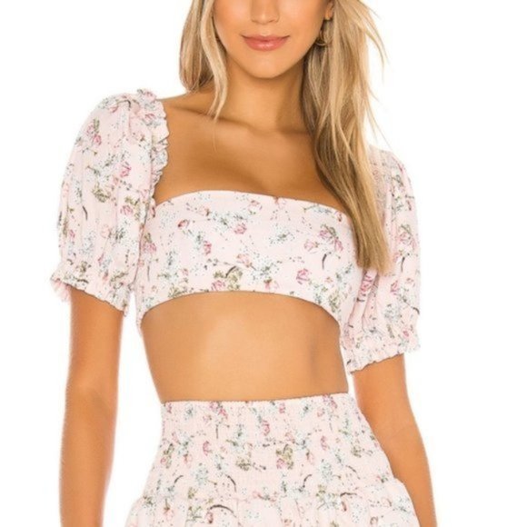WeWoreWhat Coco Off The Shoulder Crop Top NWT - Picture 1 of 3